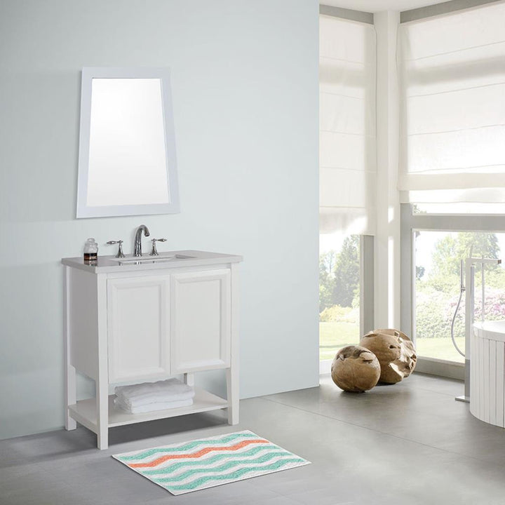 Bellaterra Alina 31" Single Vanity, White Quartz Top