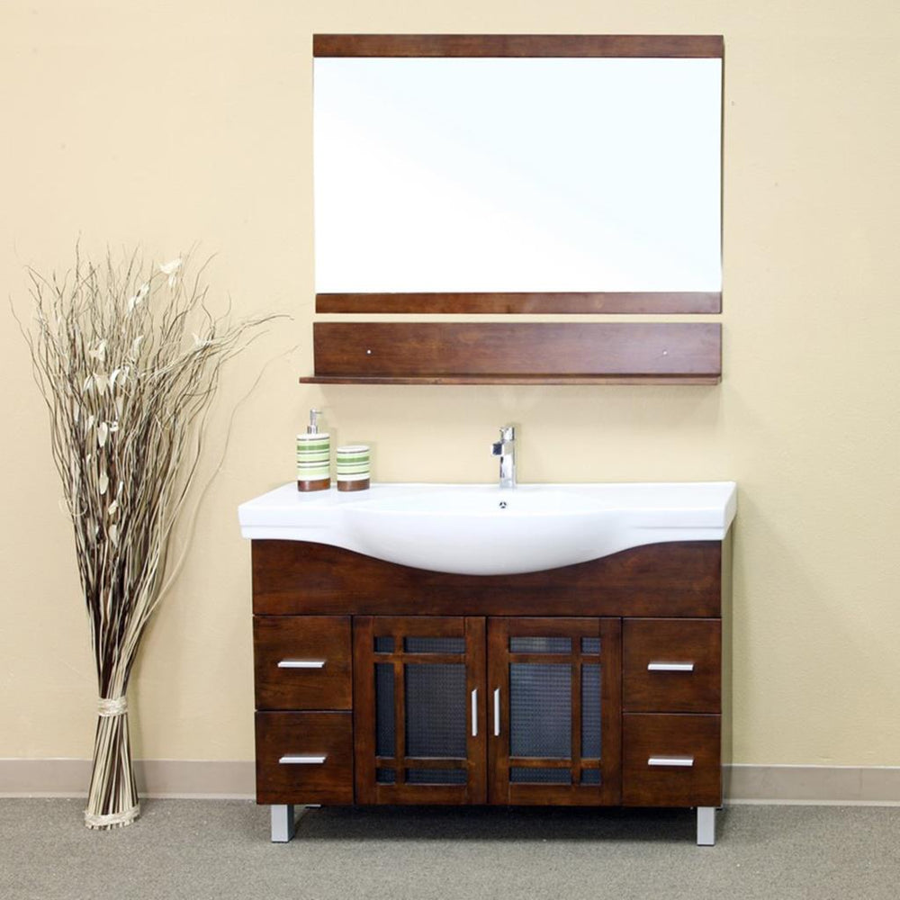 Bellaterra Marsala 48" Single Vanity, Walnut