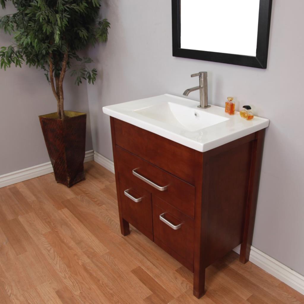 Bellaterra Ida 29.9" Single Vanity, Walnut