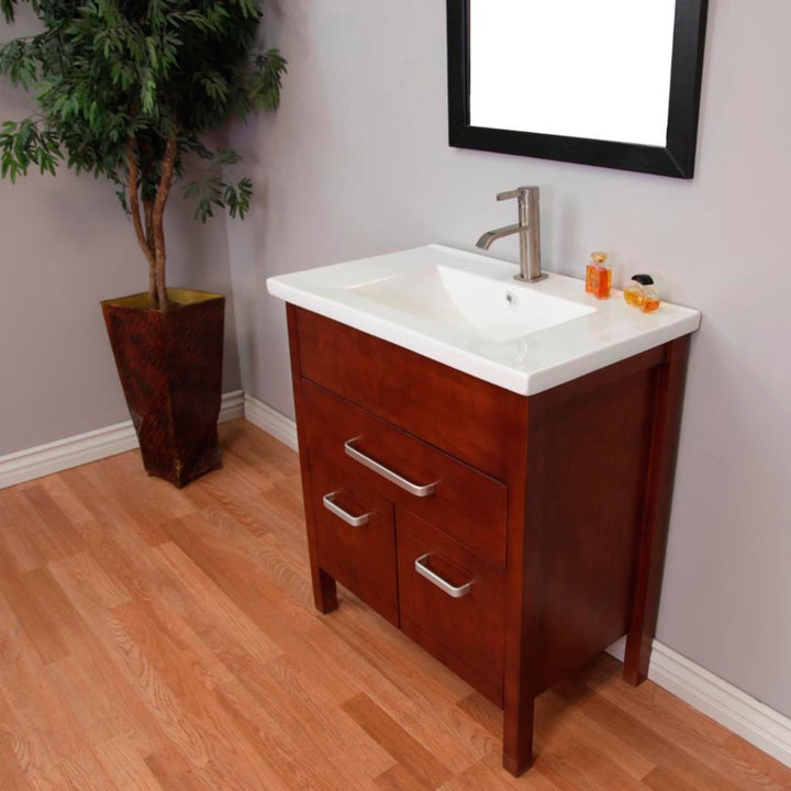 Bellaterra Ida 29.9" Single Vanity, Walnut