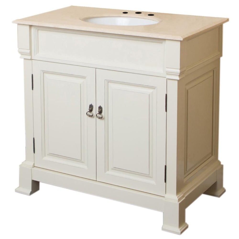 Bellaterra Fabia 36" Single Vanity, Cream White