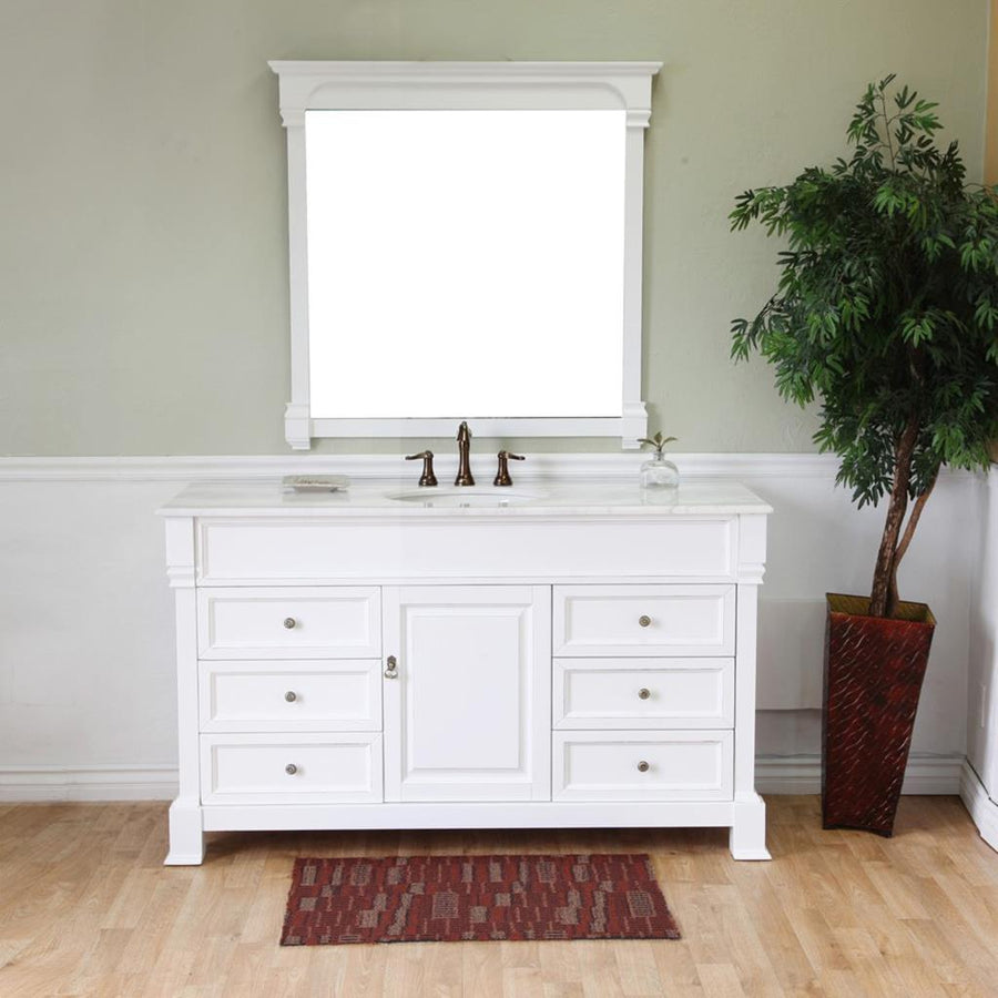 Bellaterra Fabia 60" Single Vanity, White