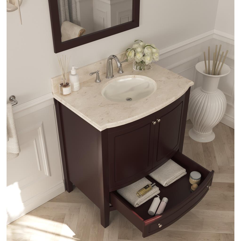 Laviva Estella 32" Brown Bathroom Vanity#top-options_jerusalem-gold-marble-top