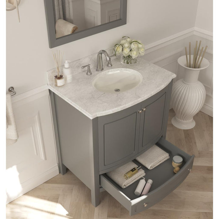 Laviva Estella 32" Grey Bathroom Vanity#top-options_white-carrara-marble-top
