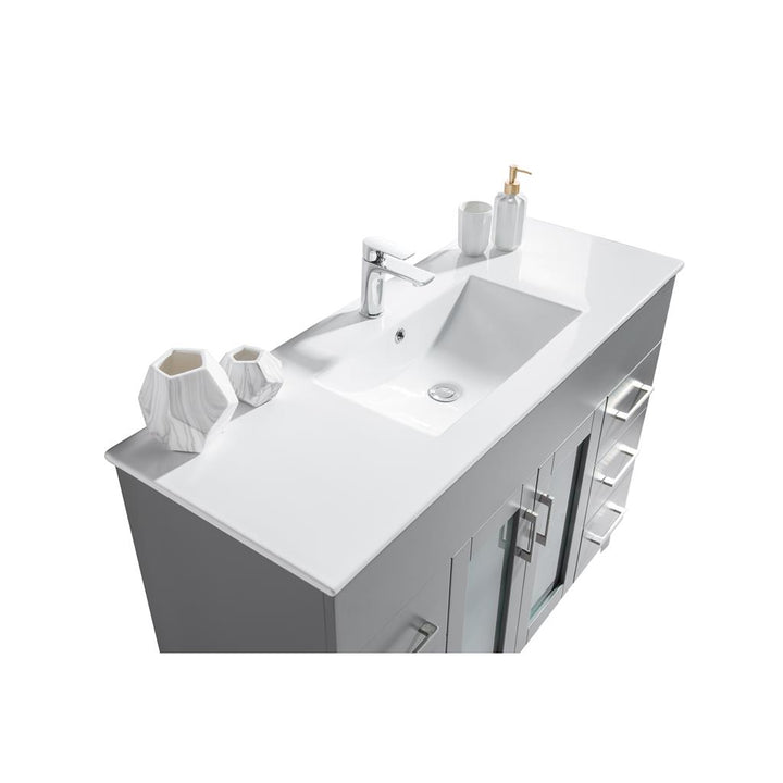 Laviva Nova 48" Grey Bathroom Vanity#top-options_white-ceramic-basin-top