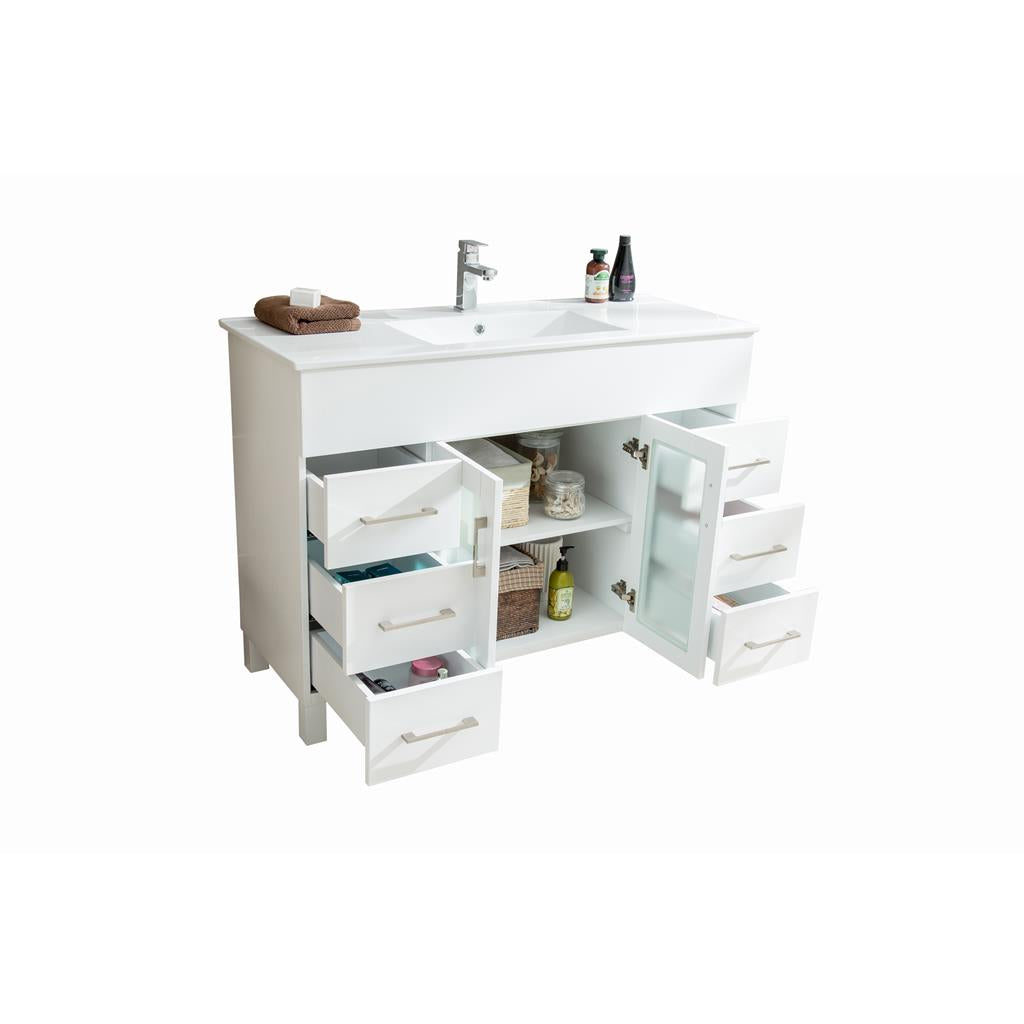 Laviva Nova 48" White Bathroom Vanity#top-options_white-ceramic-basin-top