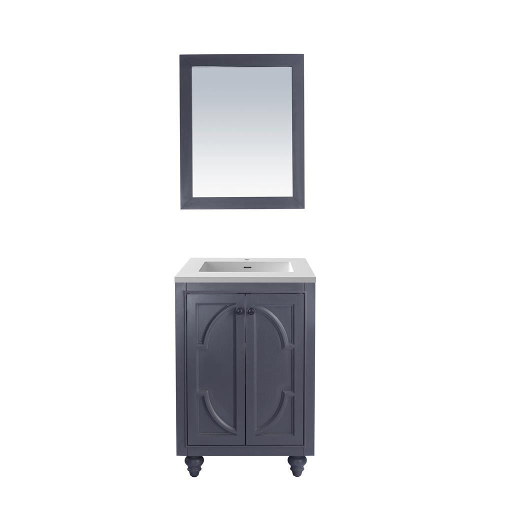 Laviva Odyssey 24" Maple Grey Bathroom Vanity#top-options_matte-white-viva-stone-solid-surface-top