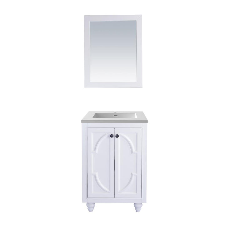 Laviva Odyssey 24" White Bathroom Vanity#top-options_matte-white-viva-stone-solid-surface-top