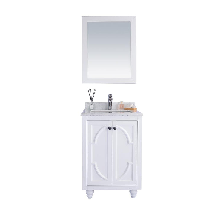 Laviva Odyssey 24" White Bathroom Vanity#top-options_white-carrara-marble-top