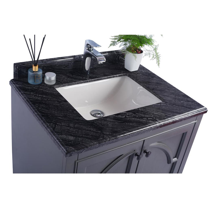 Laviva Odyssey 30" Maple Grey Bathroom Vanity#top-options_black-wood-marble-top