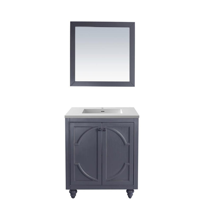 Laviva Odyssey 30" Maple Grey Bathroom Vanity#top-options_matte-white-viva-stone-solid-surface-top