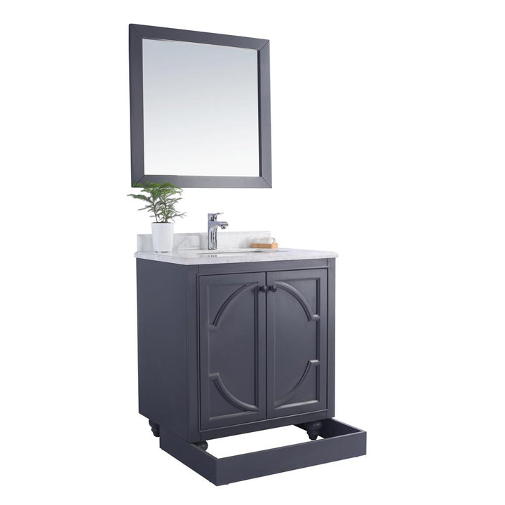 Laviva Odyssey 30" Maple Grey Bathroom Vanity#top-options_matte-white-viva-stone-solid-surface-top