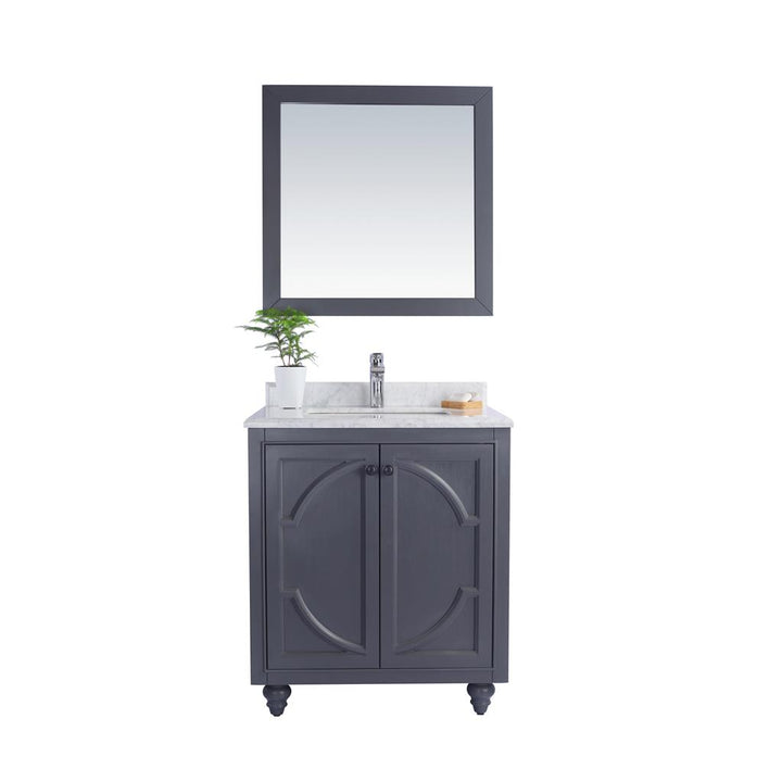 Laviva Odyssey 30" Maple Grey Bathroom Vanity#top-options_white-carrara-marble-top