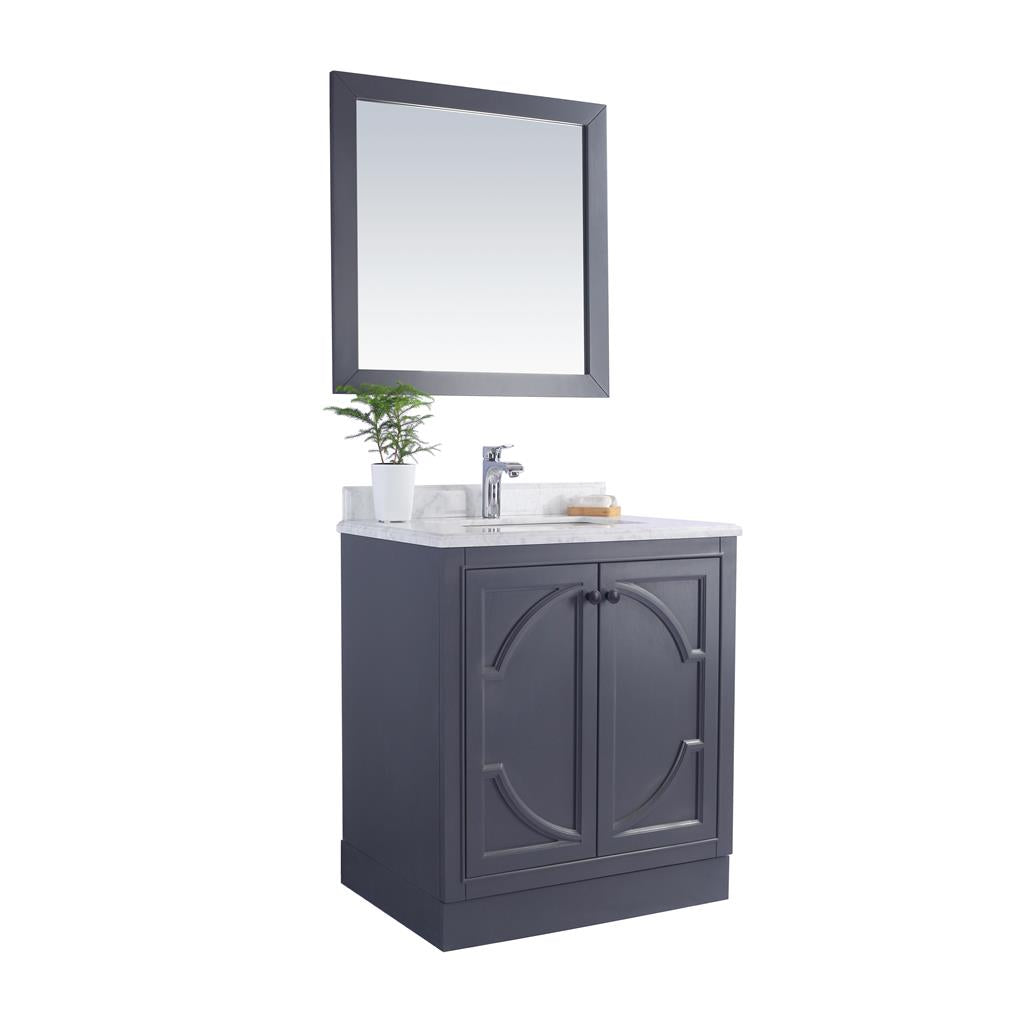 Laviva Odyssey 30" Maple Grey Bathroom Vanity#top-options_white-quartz-top
