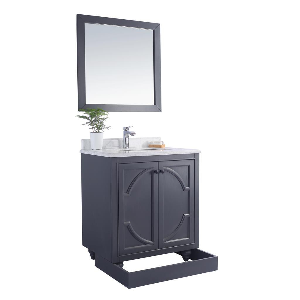 Laviva Odyssey 30" Maple Grey Bathroom Vanity#top-options_white-stripes-marble-top