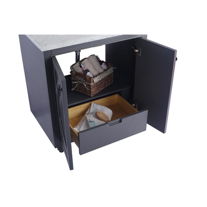 Laviva Odyssey 30" Maple Grey Bathroom Vanity Cabinet Only, No Top#top-options_cabinet-only-no-top