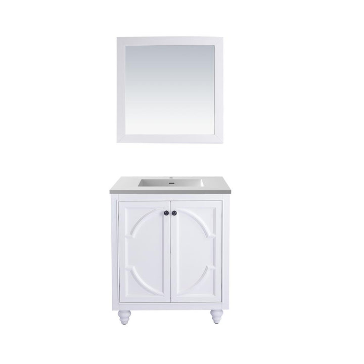 Laviva Odyssey 30" White Bathroom Vanity#top-options_matte-white-viva-stone-solid-surface-top