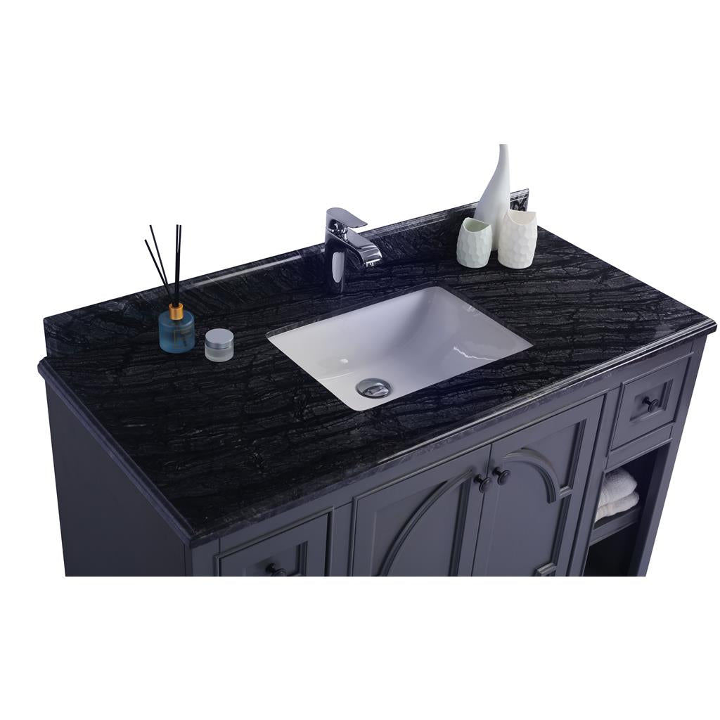 Laviva Odyssey 48" Maple Grey Bathroom Vanity#top-options_black-wood-marble-top
