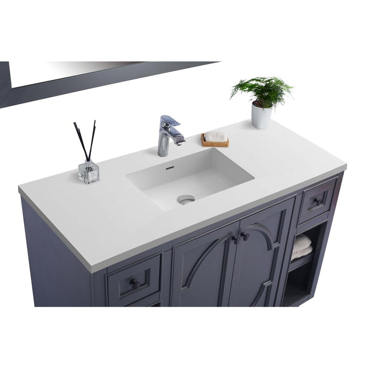 Laviva Odyssey 48" Maple Grey Bathroom Vanity#top-options_matte-white-viva-stone-solid-surface-top