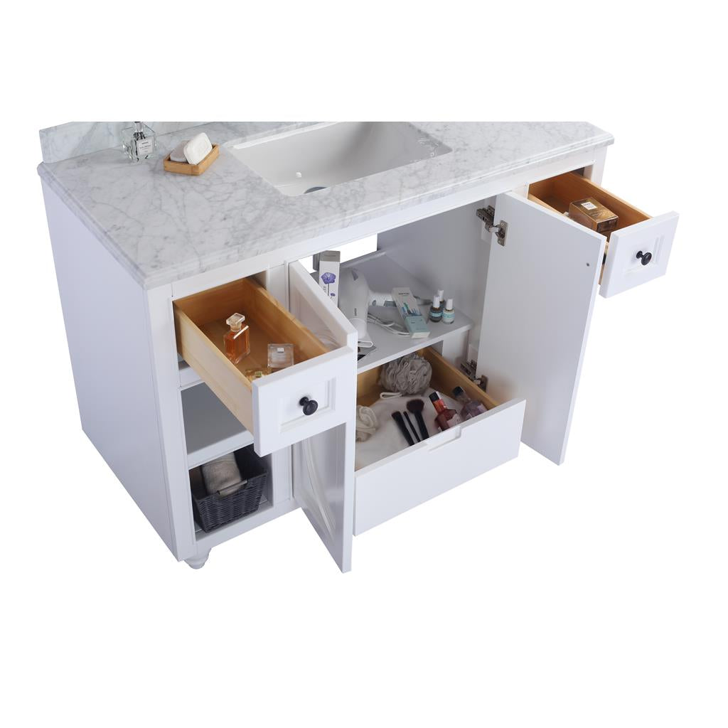 Laviva Odyssey 48" White Bathroom Vanity#top-options_matte-white-viva-stone-solid-surface-top