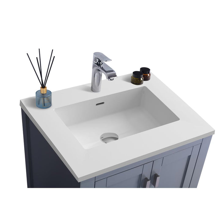 Laviva Wilson 24" Grey Bathroom Vanity#top-options_matte-white-viva-stone-solid-surface-top