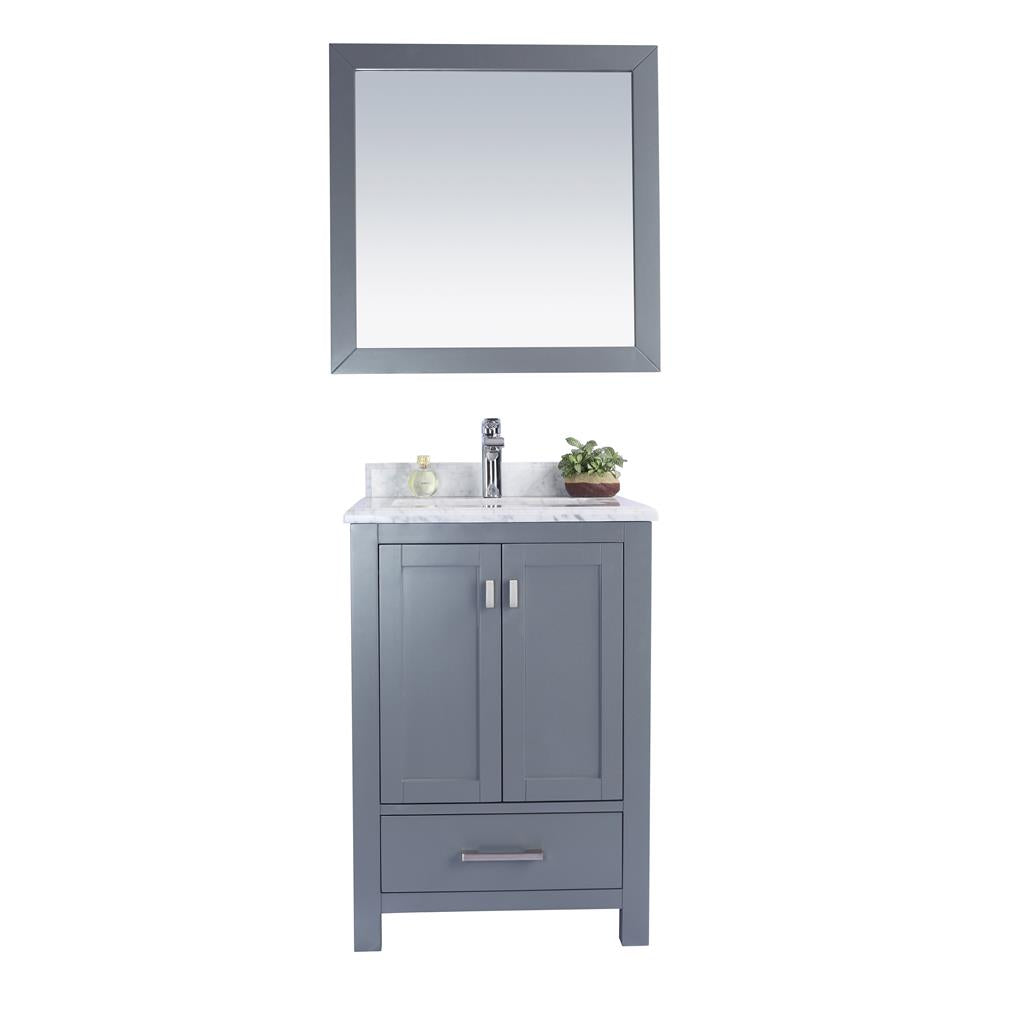 Laviva Wilson 24" Grey Bathroom Vanity#top-options_white-carrara-marble-top