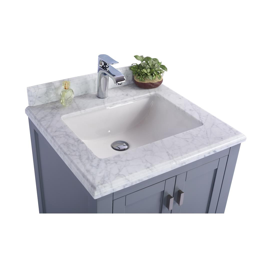 Laviva Wilson 24" Grey Bathroom Vanity#top-options_white-carrara-marble-top