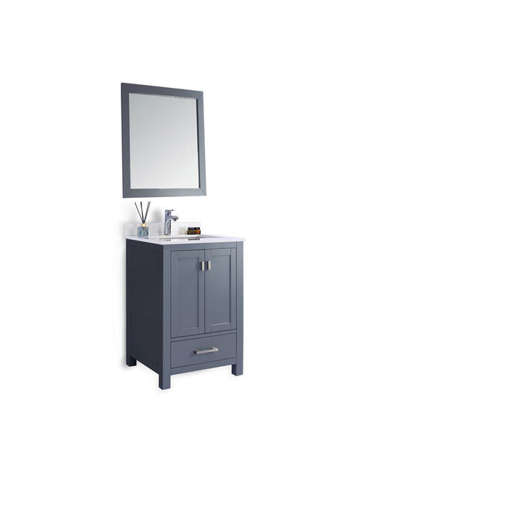 Laviva Wilson 24" Grey Bathroom Vanity#top-options_white-quartz-top