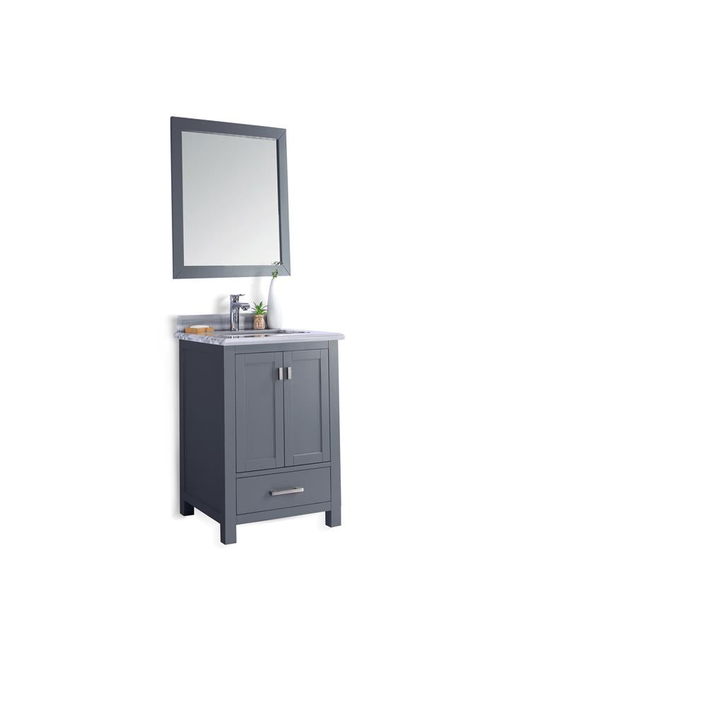 Laviva Wilson 24" Grey Bathroom Vanity#top-options_white-stripes-marble-top