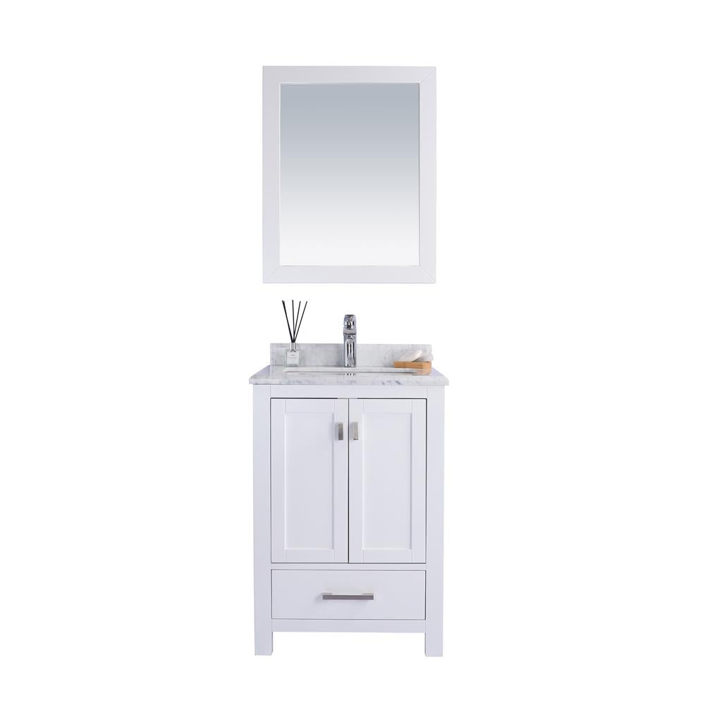 Laviva Wilson 24" White Bathroom Vanity#top-options_white-carrara-marble-top