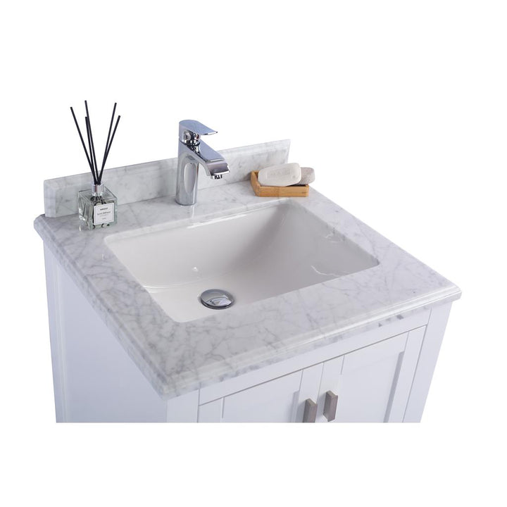 Laviva Wilson 24" White Bathroom Vanity#top-options_white-carrara-marble-top