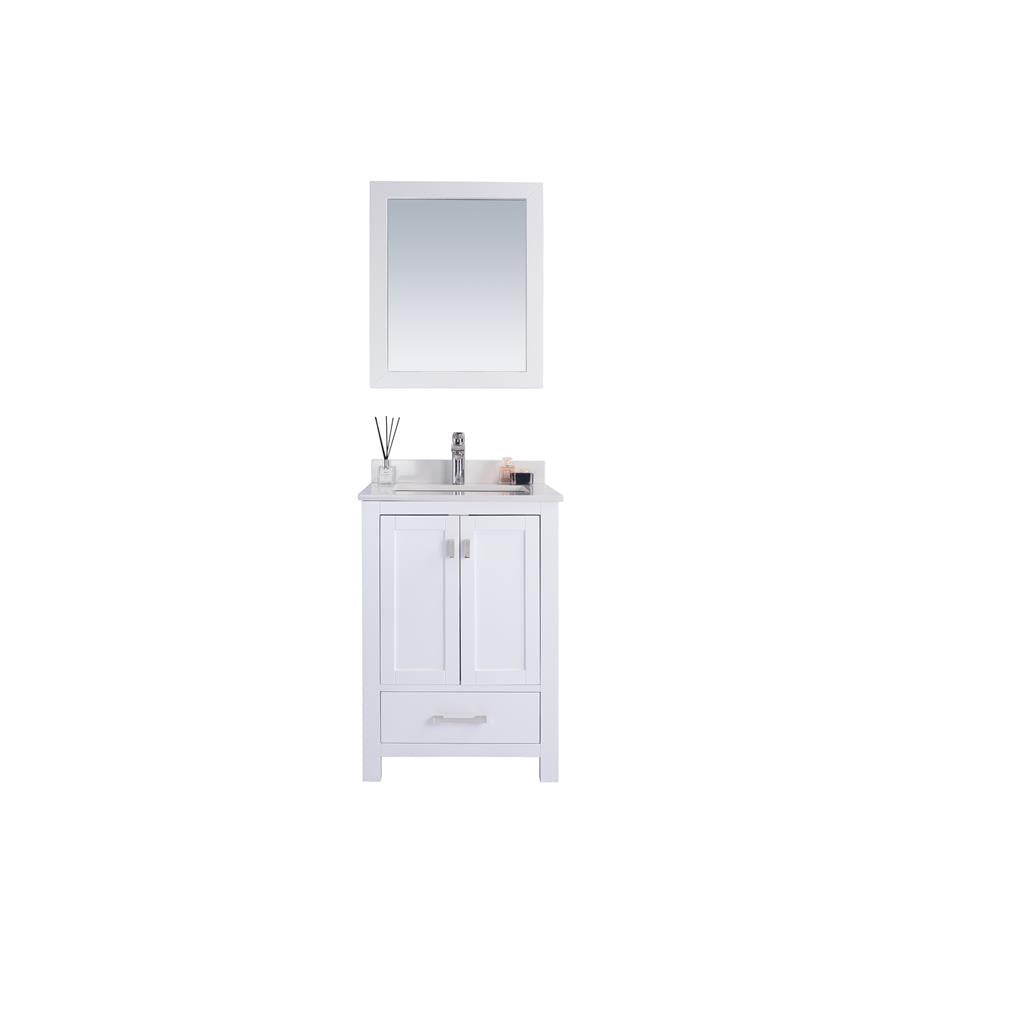 Laviva Wilson 24" White Bathroom Vanity#top-options_white-quartz-top