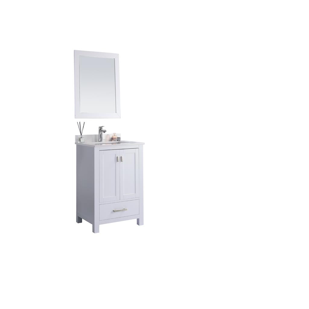 Laviva Wilson 24" White Bathroom Vanity#top-options_white-quartz-top