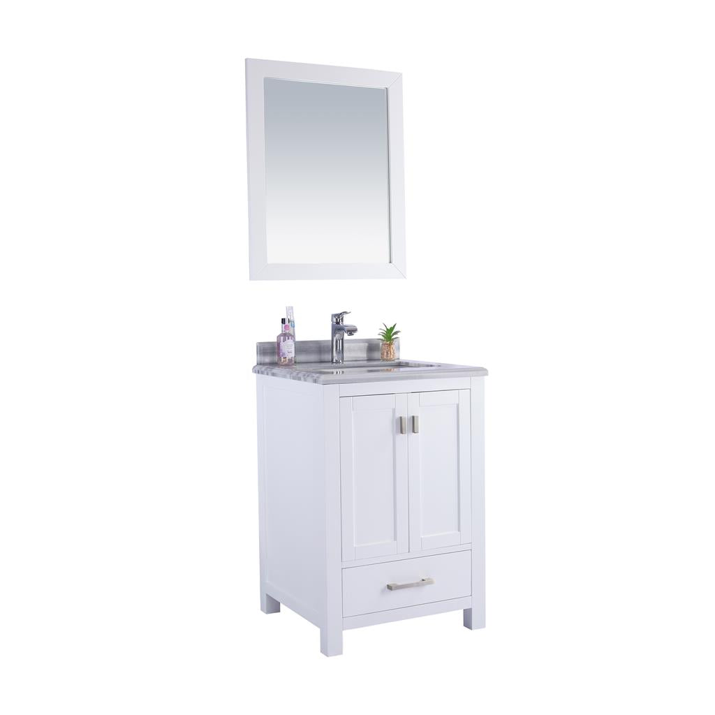 Laviva Wilson 24" White Bathroom Vanity#top-options_white-stripes-marble-top
