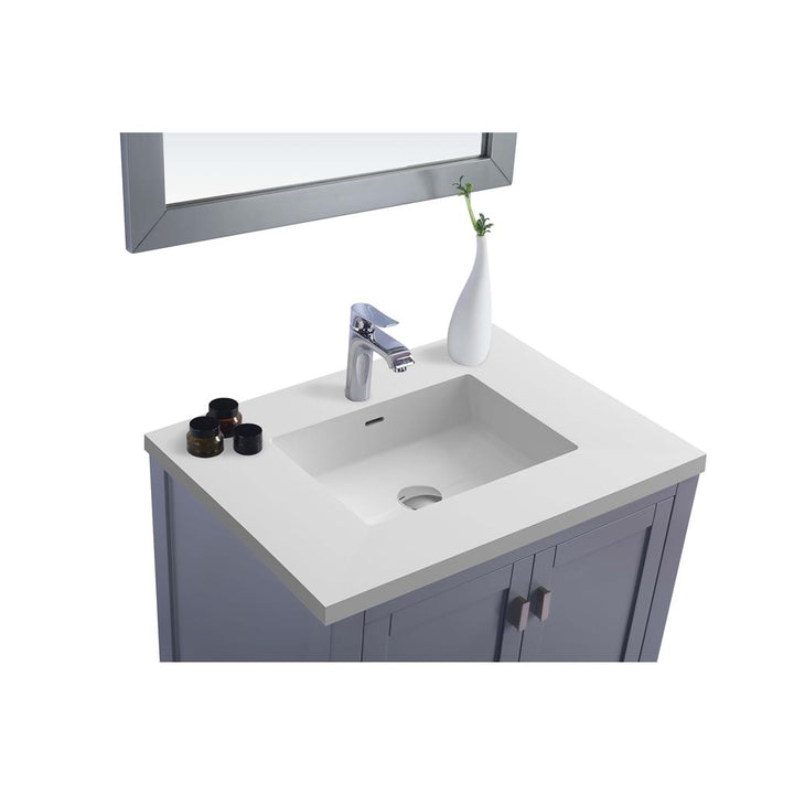 Laviva Wilson 30" Grey Bathroom Vanity#top-options_matte-white-viva-stone-solid-surface-top