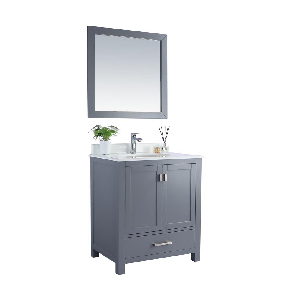 Laviva Wilson 30" Grey Bathroom Vanity#top-options_pure-white-phoenix-stone-top