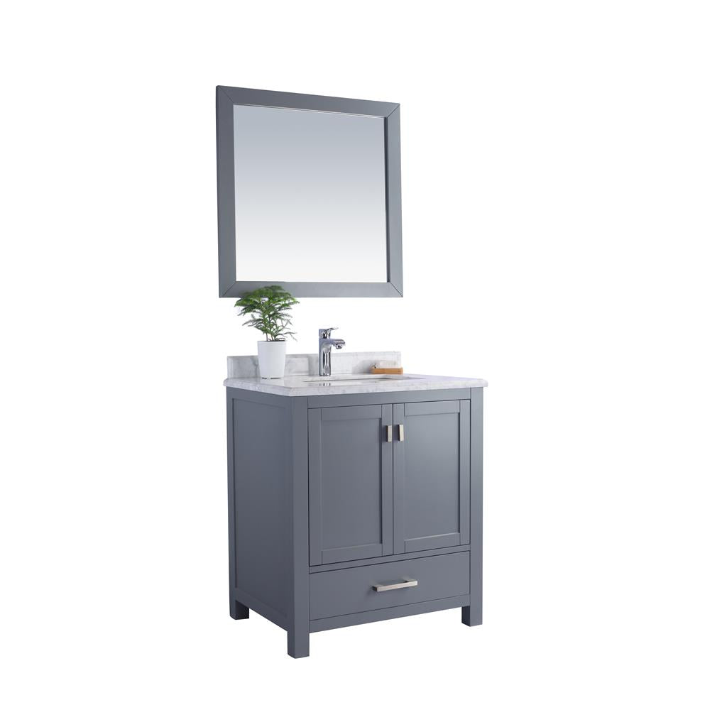 Laviva Wilson 30" Grey Bathroom Vanity#top-options_white-carrara-marble-top
