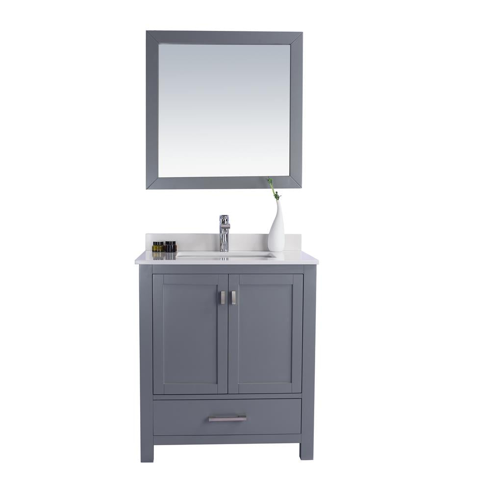 Laviva Wilson 30" Grey Bathroom Vanity#top-options_white-quartz-top