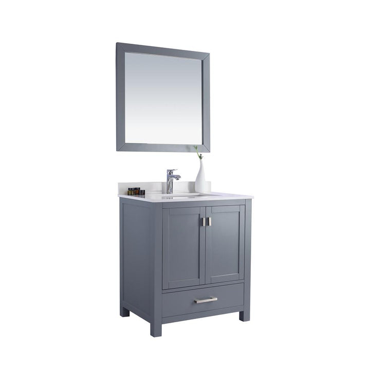 Laviva Wilson 30" Grey Bathroom Vanity#top-options_white-quartz-top