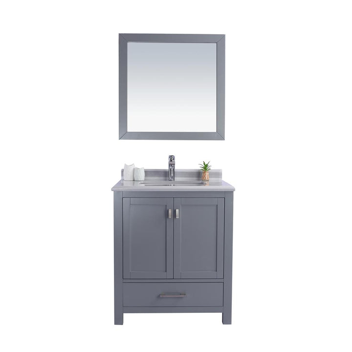 Laviva Wilson 30" Grey Bathroom Vanity#top-options_white-stripes-marble-top