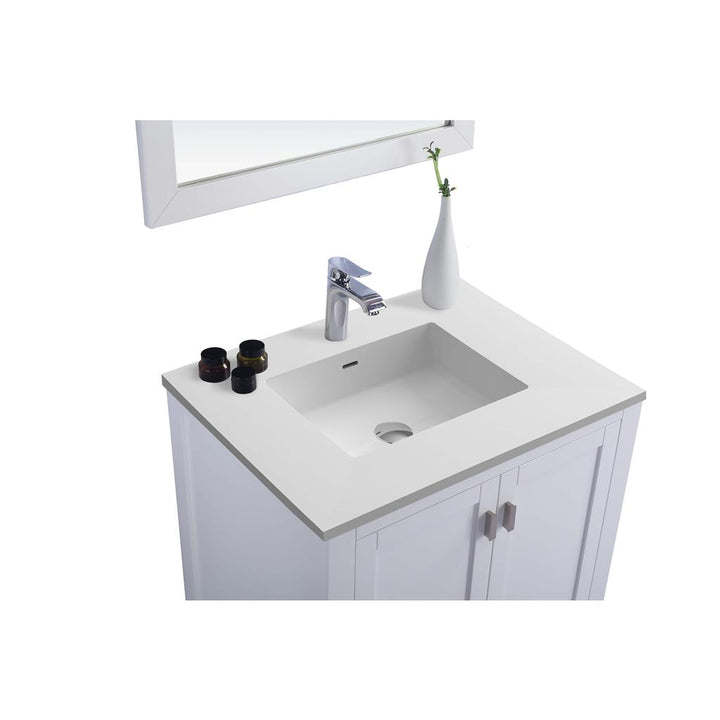 Laviva Wilson 30" White Bathroom Vanity#top-options_matte-white-viva-stone-solid-surface-top