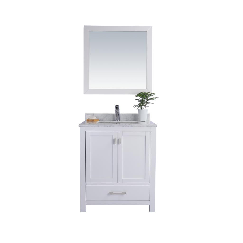 Laviva Wilson 30" White Bathroom Vanity#top-options_white-carrara-marble-top
