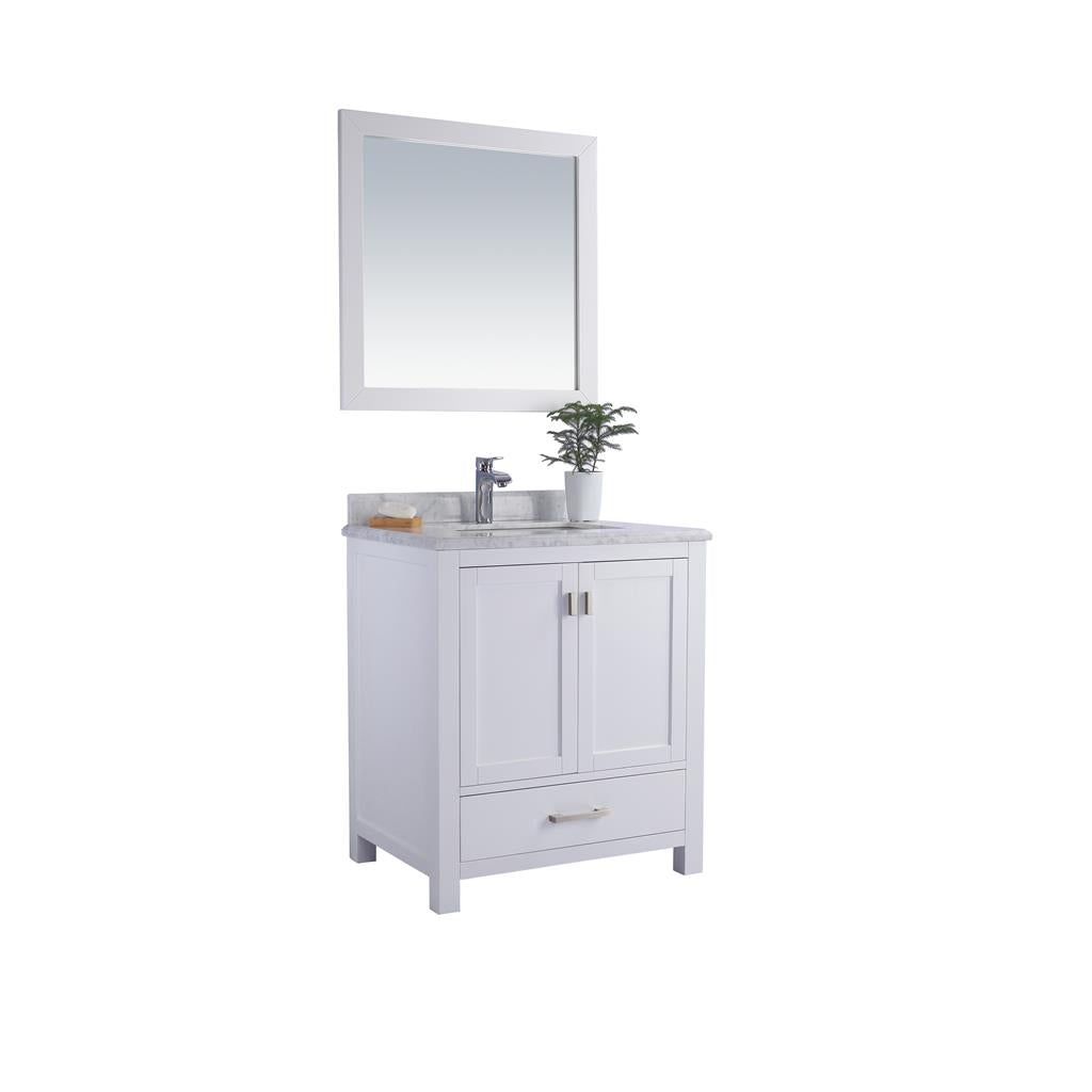 Laviva Wilson 30" White Bathroom Vanity#top-options_white-carrara-marble-top