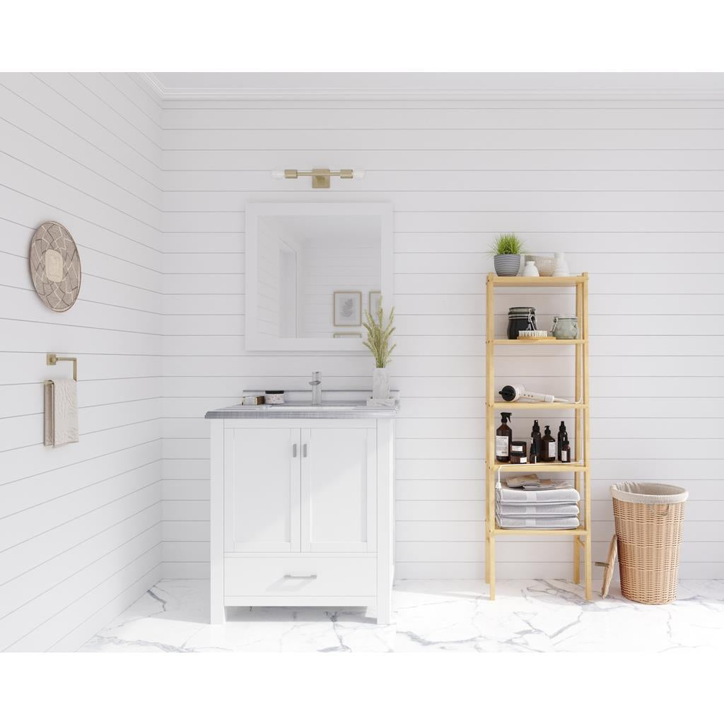 Laviva Wilson 30" White Bathroom Vanity#top-options_white-stripes-marble-top