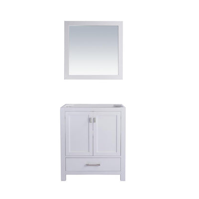Laviva Wilson 30" White Bathroom Vanity Cabinet Only, No Top#top-options_cabinet-only-no-top