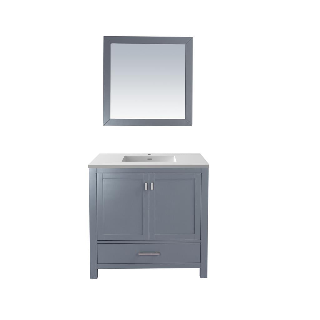 Laviva Wilson 36" Grey Bathroom Vanity#top-options_matte-white-viva-stone-solid-surface-top