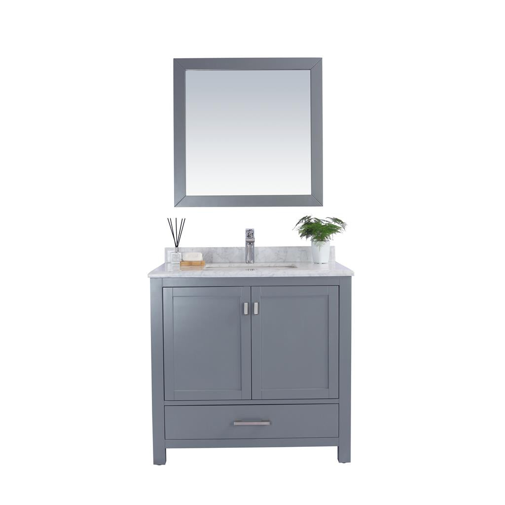 Laviva Wilson 36" Grey Bathroom Vanity#top-options_white-carrara-marble-top