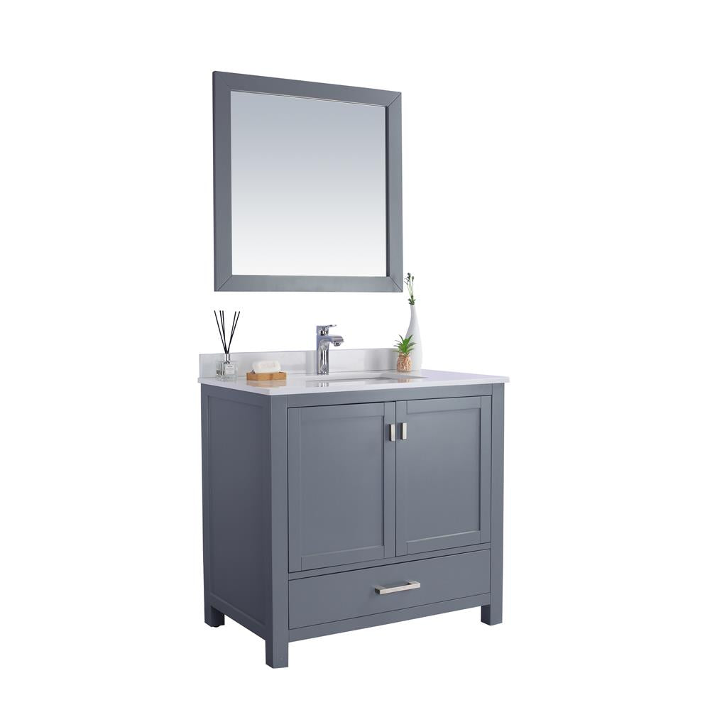 Laviva Wilson 36" Grey Bathroom Vanity#top-options_white-quartz-top