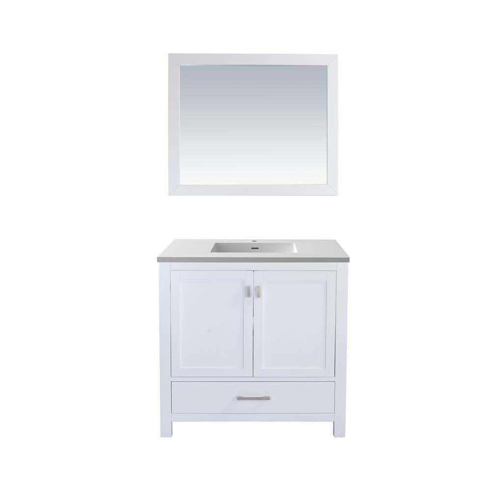 Laviva Wilson 36" White Bathroom Vanity#top-options_matte-white-viva-stone-solid-surface-top