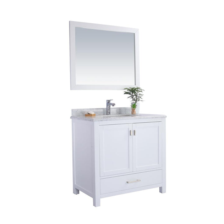 Laviva Wilson 36" White Bathroom Vanity#top-options_white-carrara-marble-top
